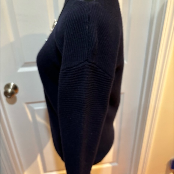 Talbots Black Ribbed Sweater, Size M - Picture 3 of 9